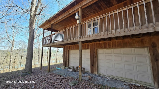 view of home's exterior with an attached garage