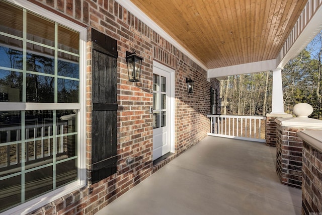 view of patio / terrace featuring covered porch