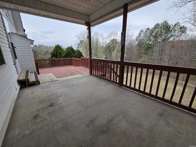 view of patio / terrace with a deck