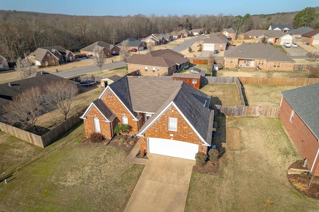 drone / aerial view featuring a residential view