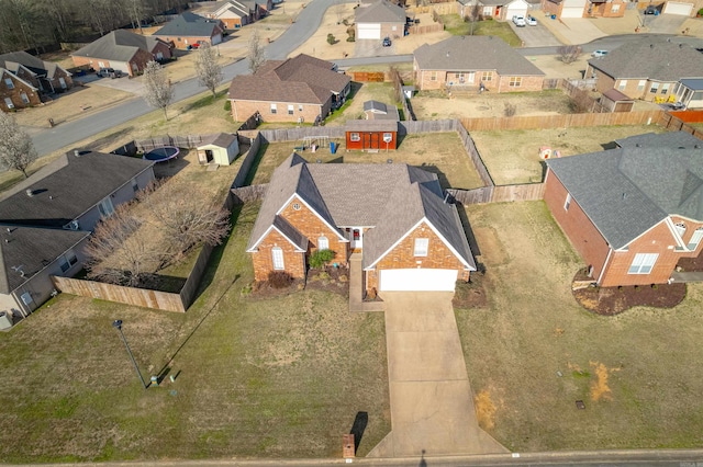 drone / aerial view featuring a residential view