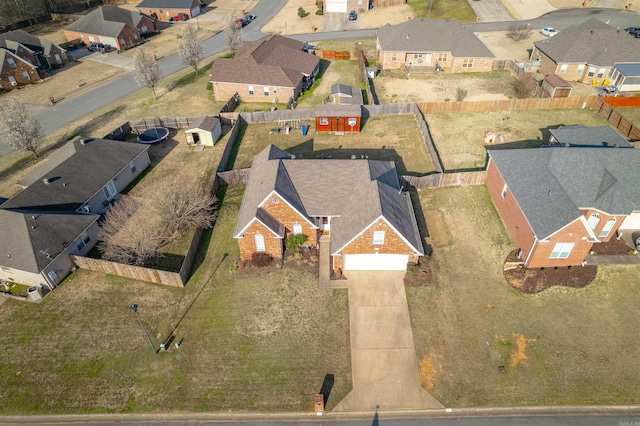 drone / aerial view featuring a residential view