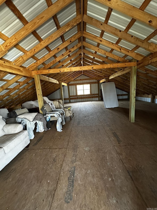 view of attic