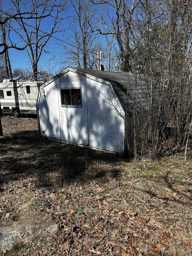 view of shed