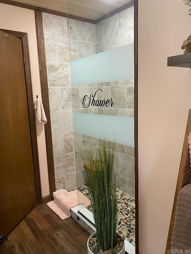 bathroom featuring wood finished floors