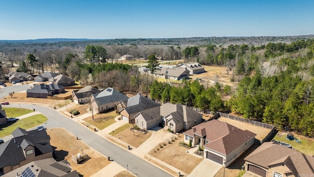 bird's eye view with a residential view