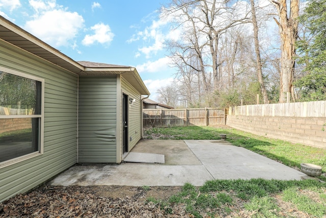 view of patio / terrace with a fenced backyard