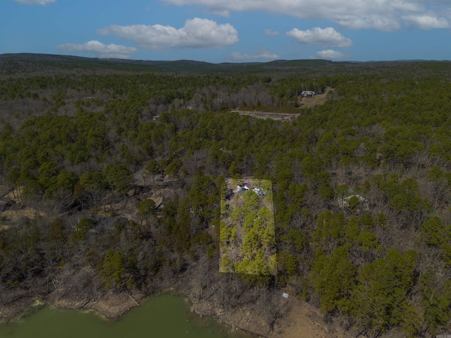 drone / aerial view with a view of trees