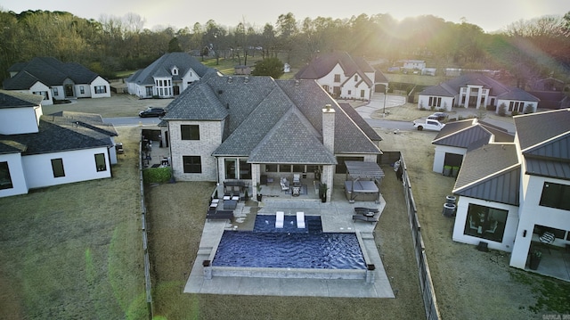 drone / aerial view featuring a residential view