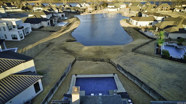 drone / aerial view with a residential view