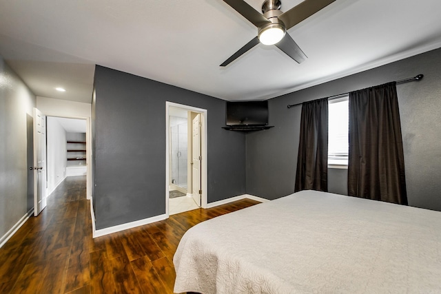 6 Silver Fox Cv, Jacksonville, AR 72076 - bedroom featuring connected bathroom, baseboards, and wood finished floors
