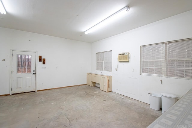 garage with a wall mounted AC