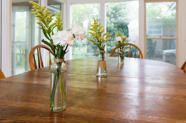 view of dining area