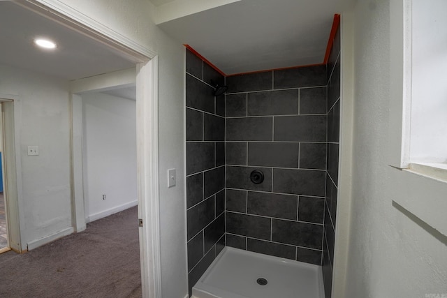 full bathroom featuring a stall shower