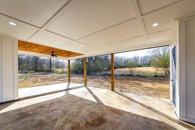 view of patio / terrace with ceiling fan