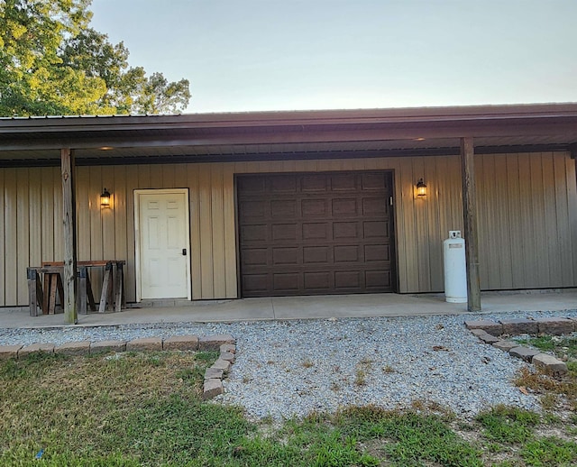 garage featuring driveway