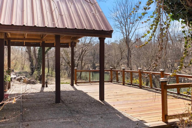 view of wooden terrace