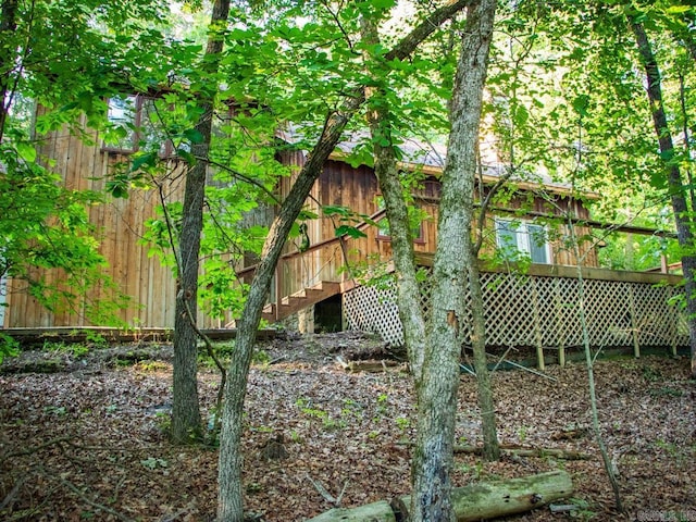 exterior space with stairs