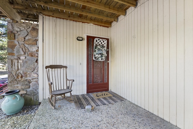 view of doorway to property