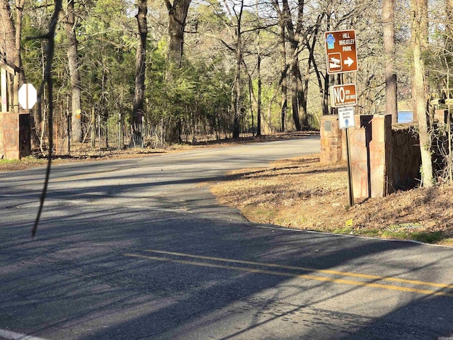 view of street featuring traffic signs