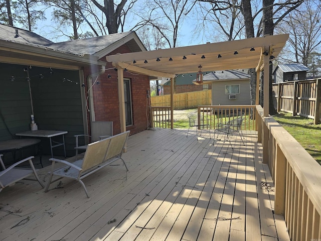 deck with fence