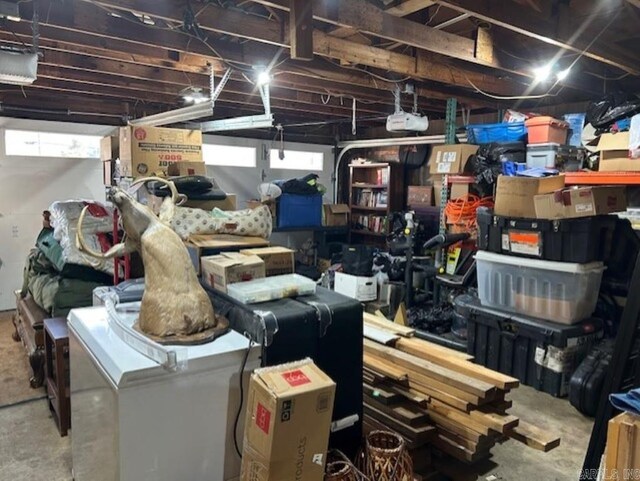 view of storage area