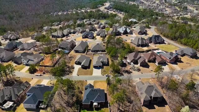 bird's eye view featuring a residential view