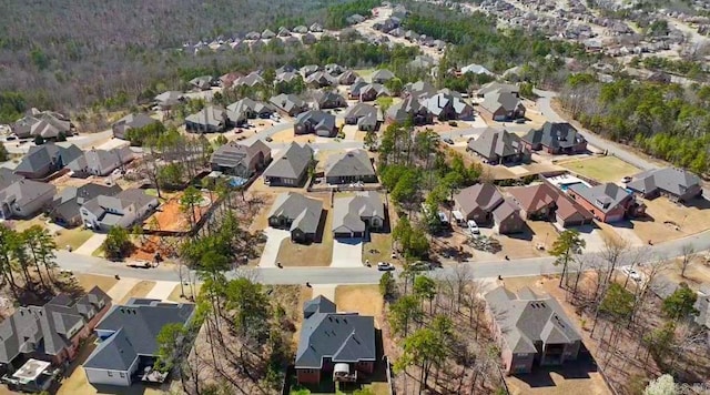 bird's eye view with a residential view