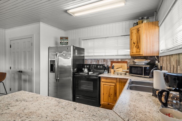 205 Ledgerock, Hot Springs, AR 71913 - kitchen with a sink, light stone countertops, and appliances with stainless steel finishes