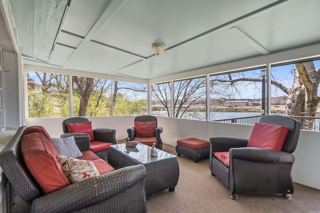 205 Ledgerock, Hot Springs, AR 71913 - sunroom / solarium featuring outdoor lounge area and a water view