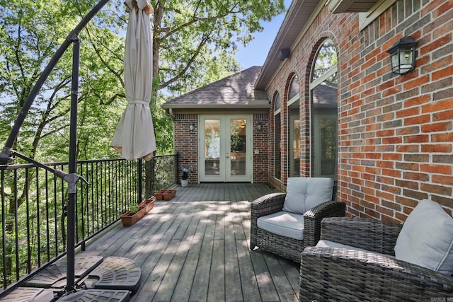 33 Greathouse Bend Dr, Little Rock, AR 72207 - deck with french doors