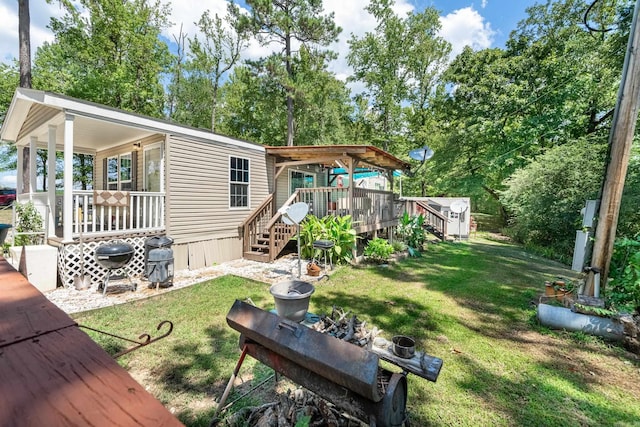 exterior space with a deck