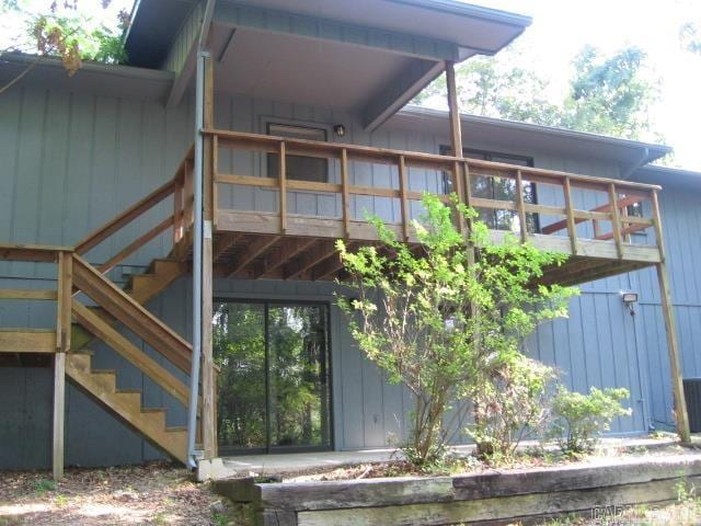 exterior space featuring stairway