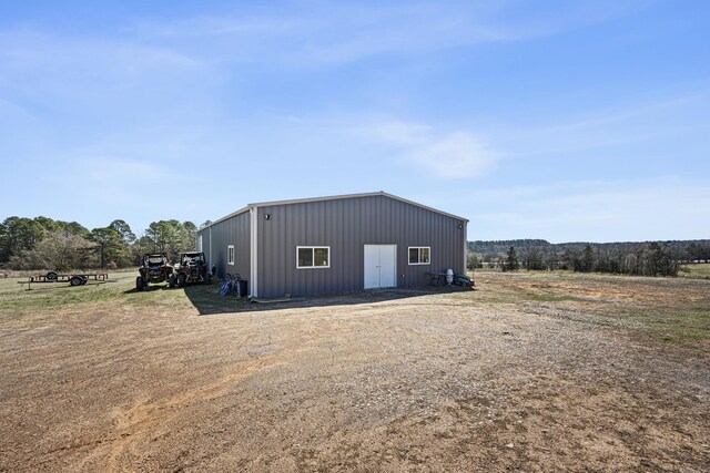view of pole building