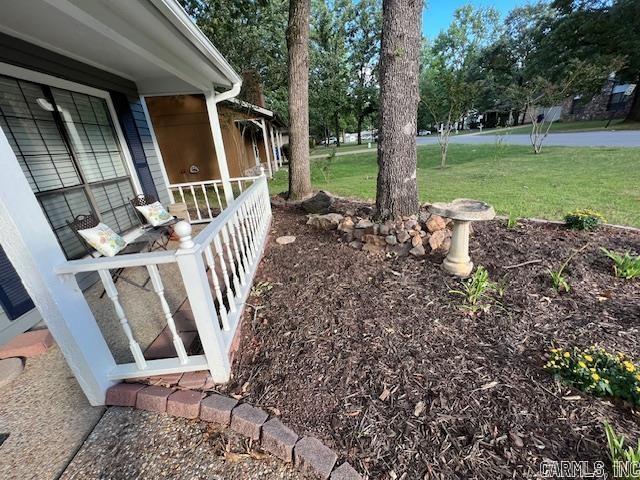 view of yard featuring a sunroom