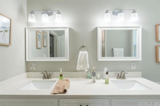 41 Rivers Edge Cv, Heber Springs, AR 72543 - full bathroom with double vanity and a sink