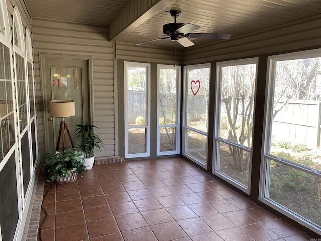 12706 Meadows Edge Ln, Little Rock, AR 72211 - unfurnished sunroom featuring ceiling fan