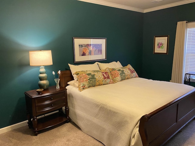 12706 Meadows Edge Ln, Little Rock, AR 72211 - bedroom featuring carpet flooring, crown molding, and baseboards