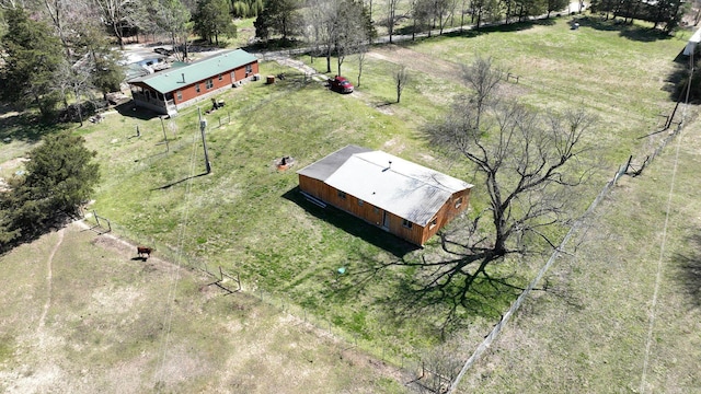 bird's eye view featuring a rural view