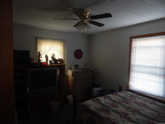 bedroom featuring a ceiling fan