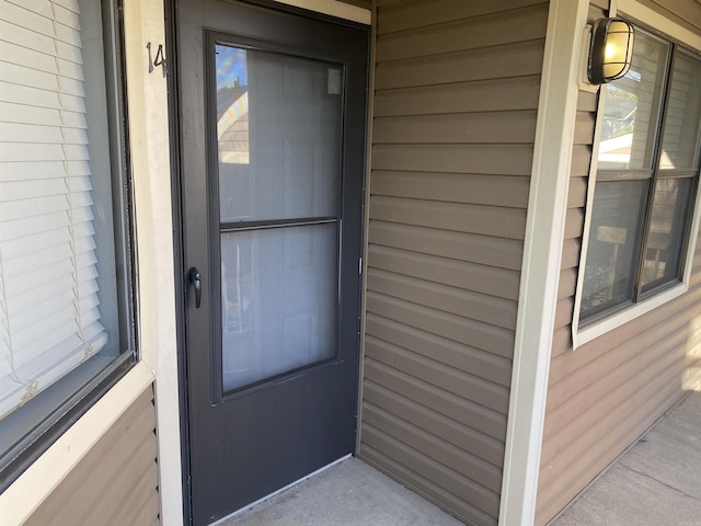view of exterior entry