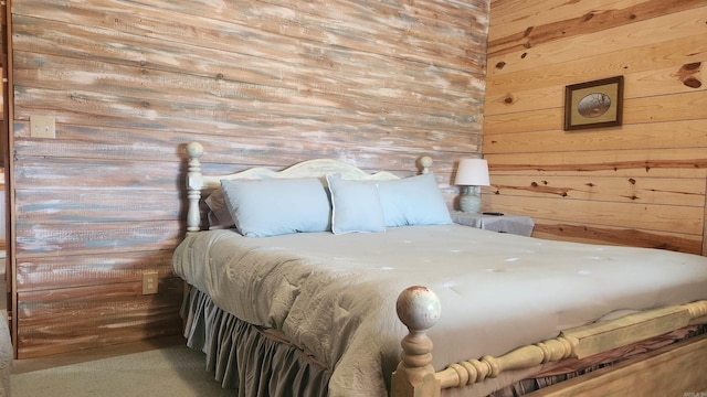 44 Duncan Ln, Story, AR 71970 - carpeted bedroom with wooden walls