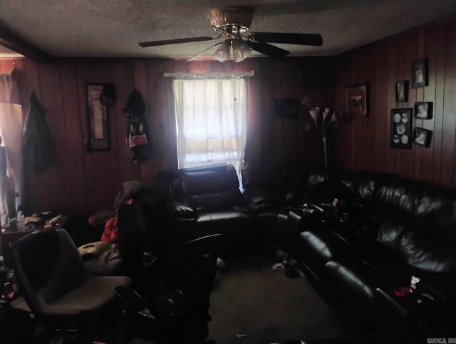 102 Squire Ct, Hot Springs National Park, AR 71913 - office area with a textured ceiling and a ceiling fan