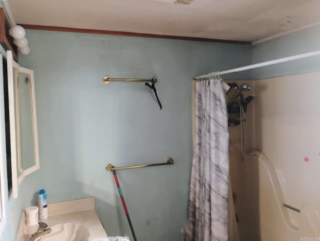 102 Squire Ct, Hot Springs National Park, AR 71913 - bathroom with vanity and curtained shower