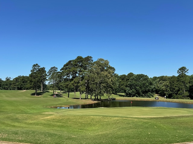 2 Dias Ln, Hot Springs Village, AR 71909 - surrounding community featuring a yard, view of scattered trees, golf course view, and a water view