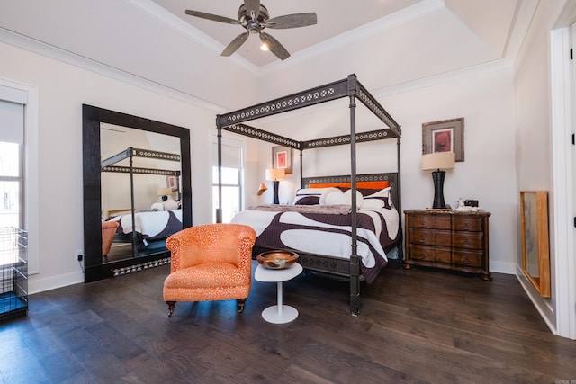 18 Ensbury Pl, Little Rock, AR 72223 - bedroom with baseboards, wood finished floors, and crown molding