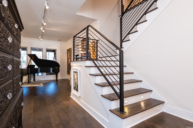 18 Ensbury Pl, Little Rock, AR 72223 - staircase featuring baseboards and wood finished floors
