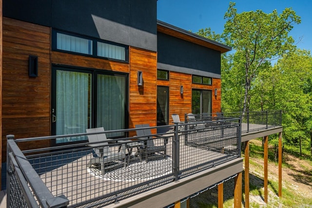 view of wooden terrace