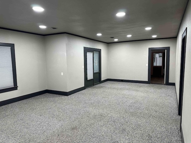 206 W High St, Sheridan, AR 72150 - carpeted spare room with recessed lighting and baseboards