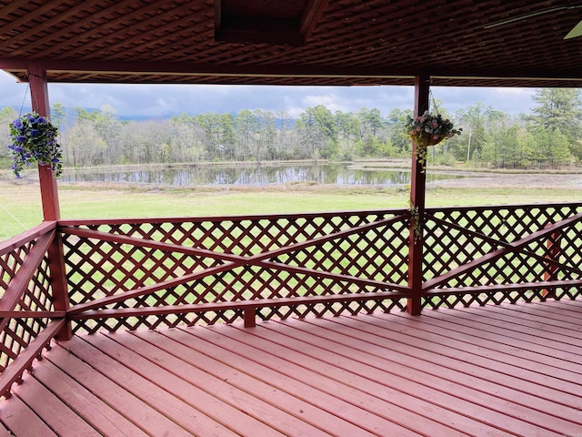 164 Polk Road 714, Mena, AR 71953 - deck featuring a water view